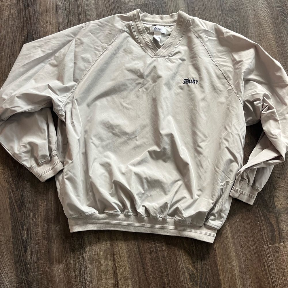 Duke IZOD tan pullover size Large